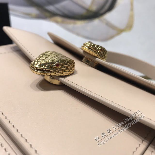 Bvlgari女包 寶格麗新品系列小牛皮腰包 B288740 雙蛇首搭扣 Bvlga手拎肩背女包  fyd1540